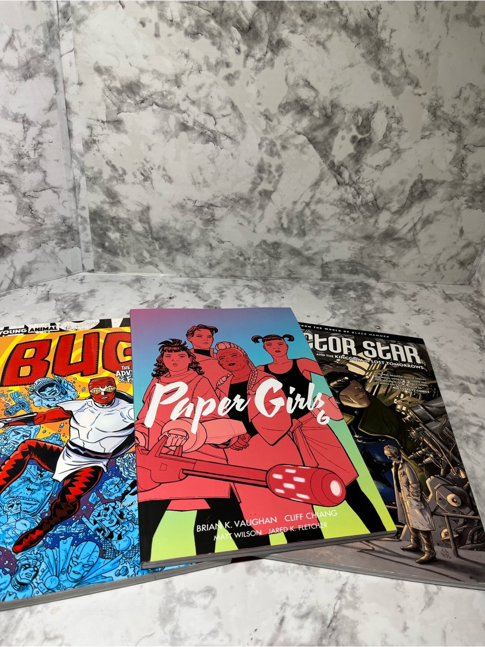 Bundle of 3 graphic Novels including Paper Girls / Doctor Star / Bug